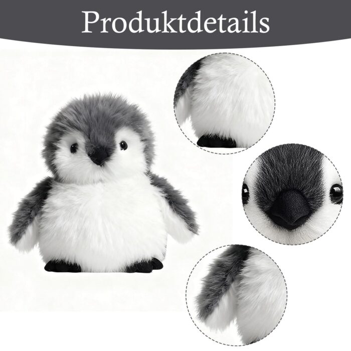 JcvPot Pinguin Kuscheltier, Weiches Stofftier Für Kinder Und Babys, Kuscheltier Pinguin Plüschtierm, Plüschtier – Bild 6